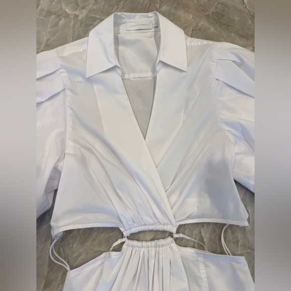 Jonathan Simkhai Aulora White Mini Dress – Size Medium – Excellent Condition - Picture 6 of 11